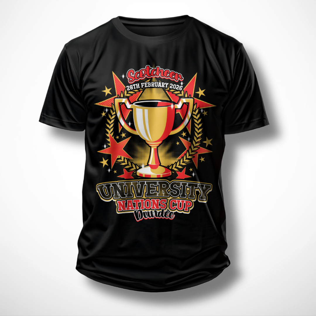 ScotCheer University Nations Cup 2026 Competition T-shirt